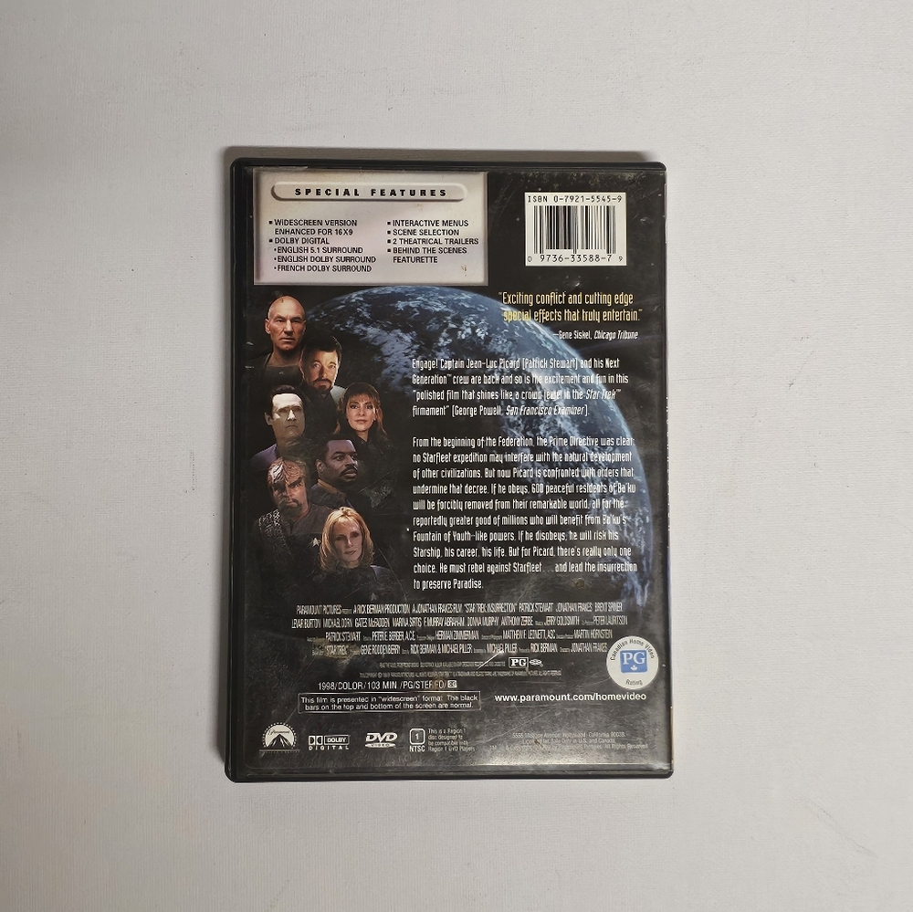 Star Trek Insurrection DVD - Picture 3 of 3